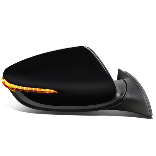 RETROVISOR MIRROR - OEM - 14-16 KIA FORTE, FORTE KOUP - POWERED - HEATED - W/ SIGNAL LIGHT - POWER FOLDING - BLACK MATERIAL - RIGHT