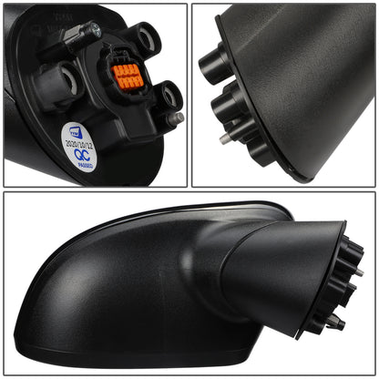 RETROVISOR MIRROR - OEM - 12-15 KIA RIO - POWERED - HEATED - FOLDING - BLACK MATERIAL - RIGHT