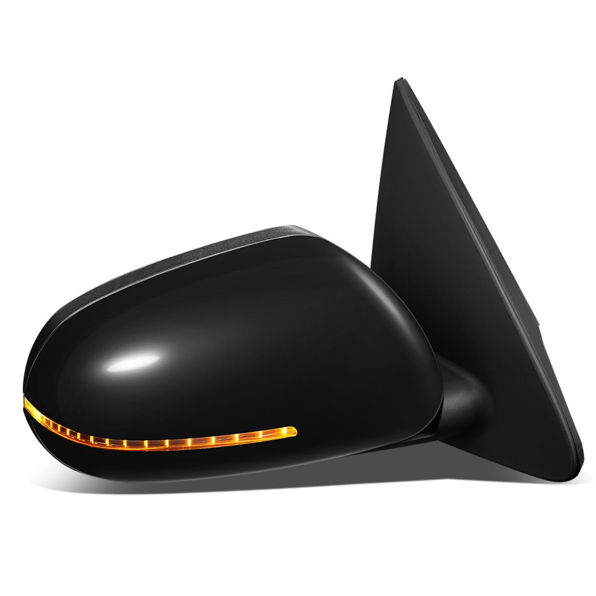 RETROVISOR MIRROR - OEM - 10-13 KIA FORTE, FORTE KOUP - POWERED - HEATED - W/ SIGNAL LIGHT - POWER FOLDING - BLACK MATERIAL - RIGHT