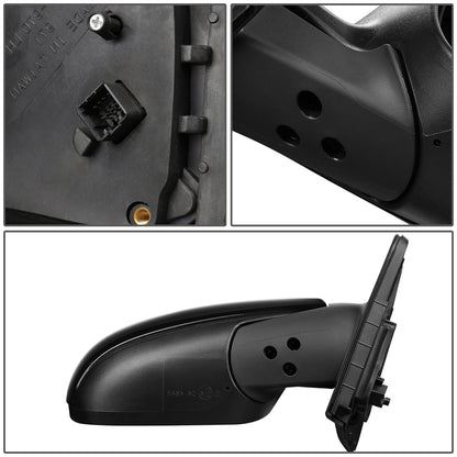 RETROVISOR MIRROR - OEM - 10-13 KIA FORTE, FORTE KOUP - POWERED - HEATED - W/ SIGNAL LIGHT - POWER FOLDING - BLACK MATERIAL - RIGHT