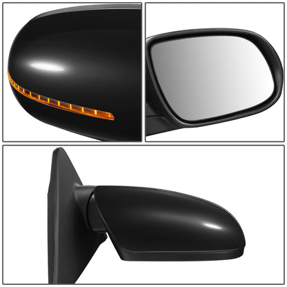 RETROVISOR MIRROR - OEM - 10-13 KIA FORTE, FORTE KOUP - POWERED - HEATED - W/ SIGNAL LIGHT - POWER FOLDING - BLACK MATERIAL - RIGHT