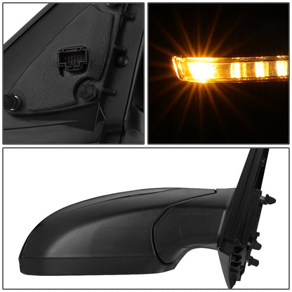 RETROVISOR MIRROR - OEM - 11-15 KIA OPTIMA - POWERED - HEATED - W/ SIGNAL LIGHT - W/ BSD - POWER FOLDING - BLACK MATERIAL - RIGHT