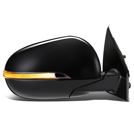 RETROVISOR MIRROR - OEM - 14-15 KIA SORENTO - POWERED - HEATED - W/ SIGNAL LIGHT - FOLDING - BLACK MATERIAL - RIGHT