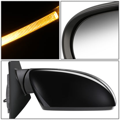 RETROVISOR MIRROR - OEM - 14-15 KIA SORENTO - POWERED - HEATED - W/ SIGNAL LIGHT - FOLDING - BLACK MATERIAL - RIGHT