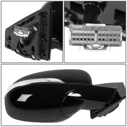 RETROVISOR MIRROR - OE STYLE - KIA SORENTO 2016-2018 - WITH POWER FOLD WITH HEATED GLASS - PASSENGER RIGHT SIDE - BLACK