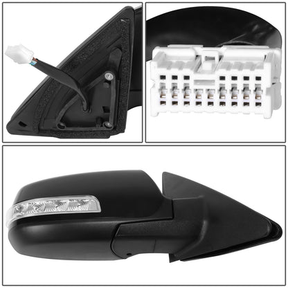 RETROVISOR MIRROR - OE STYLE - KIA SORENTO 14-15 - WITH MEMORY WITH HEATED GLASS WITH TURN SIGNAL WITH BLIND SPOT - PASSENGER SIDE - PAINT TO MATCH - BLACK