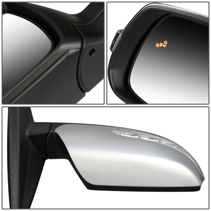 RETROVISOR MIRROR - OEM - 14-15 KIA SORENTO - POWERED - HEATED - W/ SIGNAL LIGHT - W/ MEMORY - POWER FOLDING - CHROME COVER - RIGHT