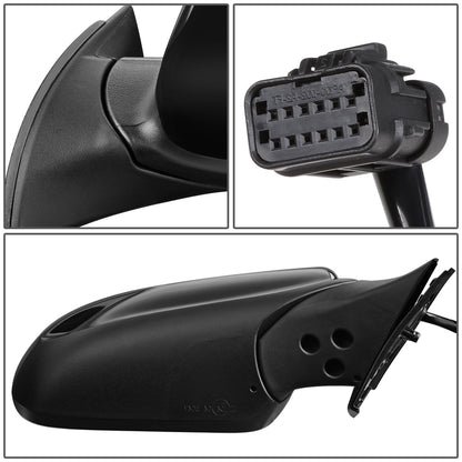 RETROVISOR MIRROR - OEM - 14-16 KIA FORTE, FORTE KOUP - POWERED - HEATED - FOLDING - BLACK MATERIAL - RIGHT