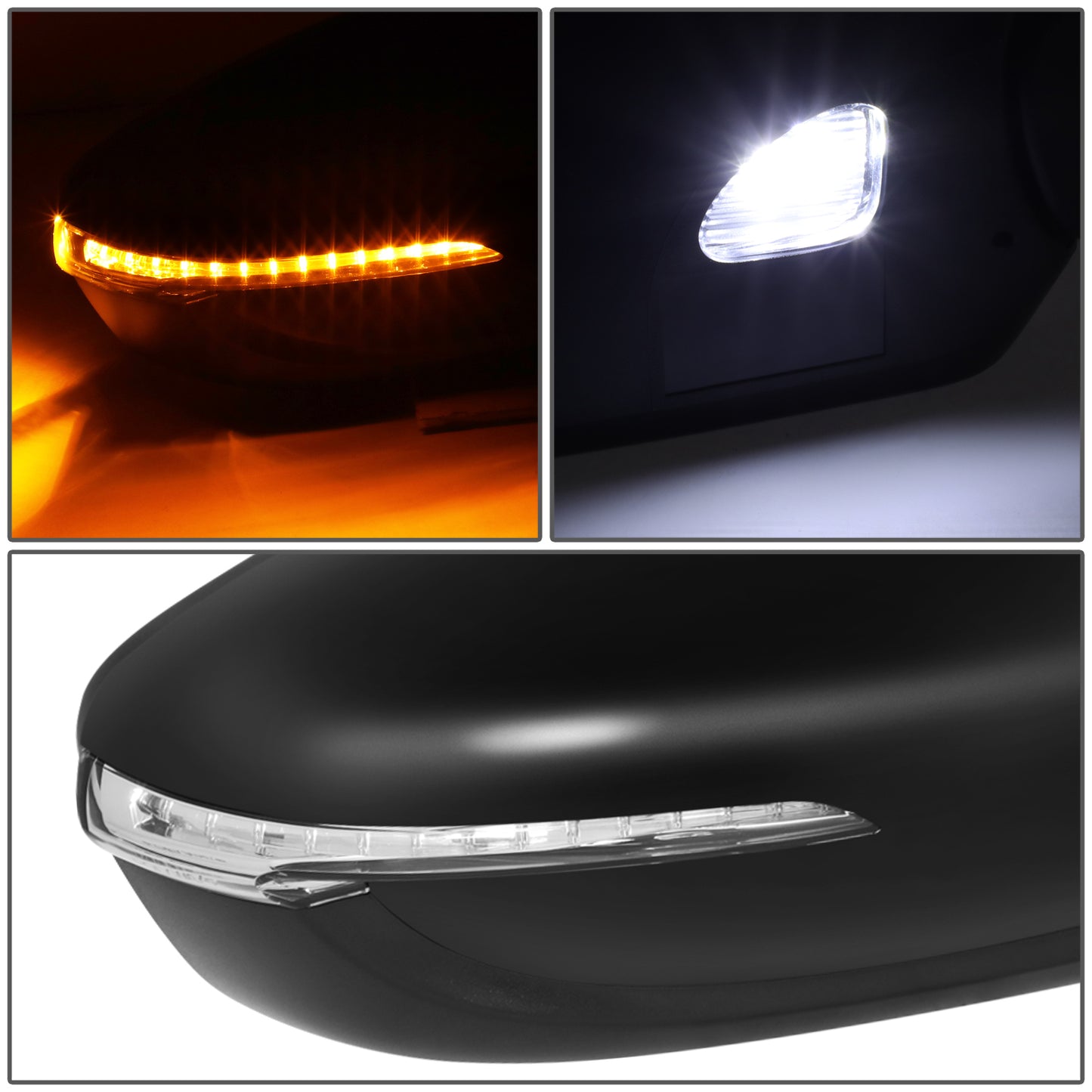 RETROVISOR MIRROR - OE STYLE - KIA FORTE 17-18 - WITH POWER FOLD WITH HEATED GLASS WITH TURN SIGNAL - PASSENGER SIDE - PAINT TO MATCH - BLACK