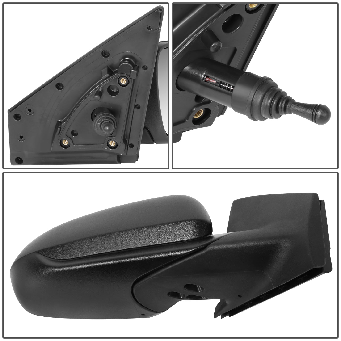 RETROVISOR MIRROR - OE STYLE - KIA RIO 18-20 - WITH MANUAL - PASSENGER SIDE - PAINT TO MATCH - BLACK