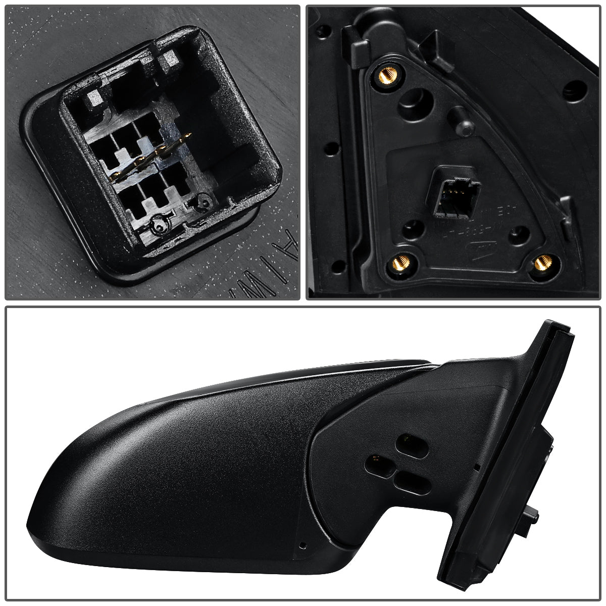 RETROVISOR MIRROR - OEM - 18+ KIA RIO - POWERED - HEATED - FOLDING - BLACK MATERIAL - RIGHT