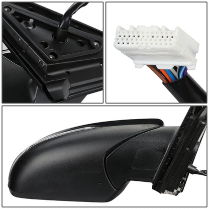 RETROVISOR MIRROR - OEM - 11-15 KIA OPTIMA - POWERED - HEATED - W/ SIGNAL LIGHT - W/ BSD - FOLDING - BLACK MATERIAL - RIGHT