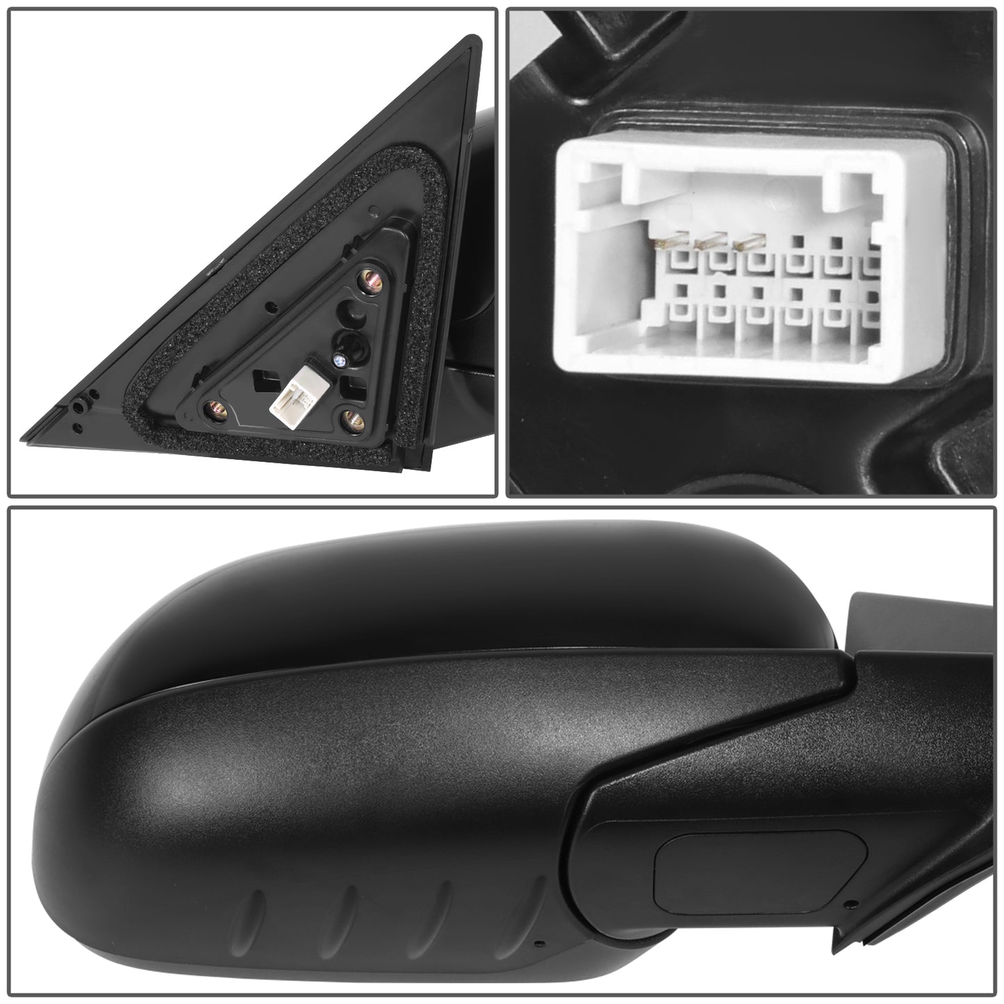 RETROVISOR MIRROR - OE STYLE - KIA SOUL 2020-2022 - WITH POWER - PASSENGER RIGHT SIDE - BLACK