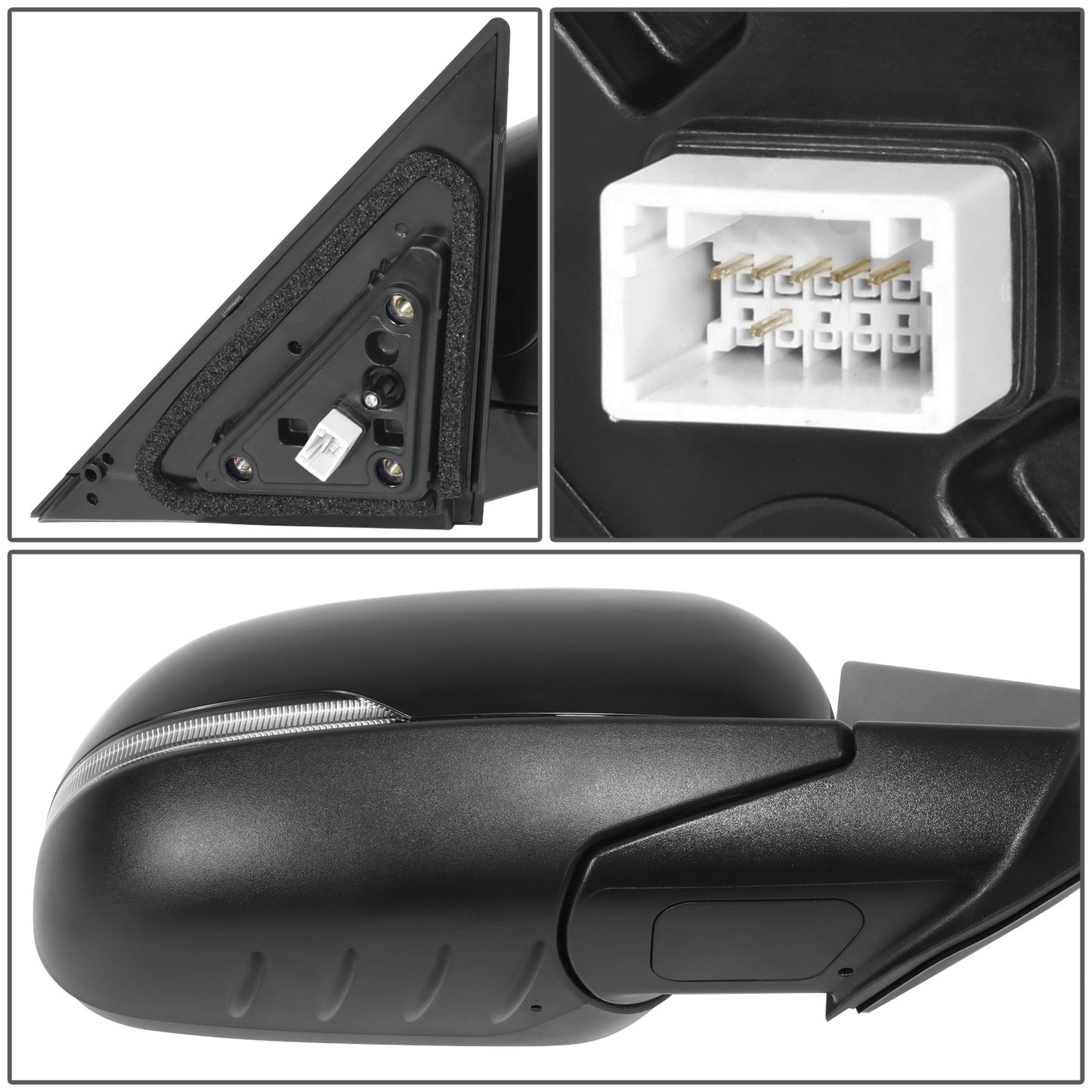 RETROVISOR MIRROR - OE STYLE - KIA SOUL 2020-2022 - WITH POWER WITH HEATED GLASS WITH TURN SINGAL - PASSENGER RIGHT SIDE - BLACK