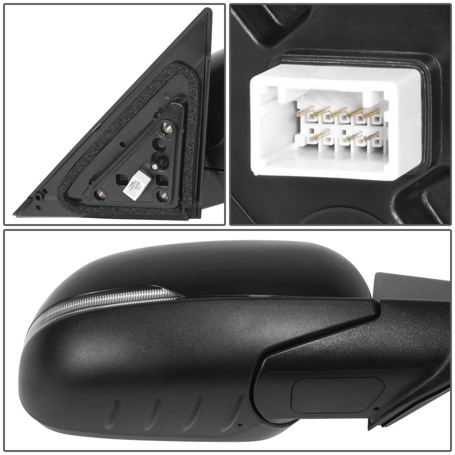 RETROVISOR MIRROR - OE STYLE - KIA SOUL 2020-2022 - WITH POWER WITH HEATED GLASS WITH TURN SINGAL WITH BLIND SPOT - PASSENGER RIGHT SIDE - BLACK