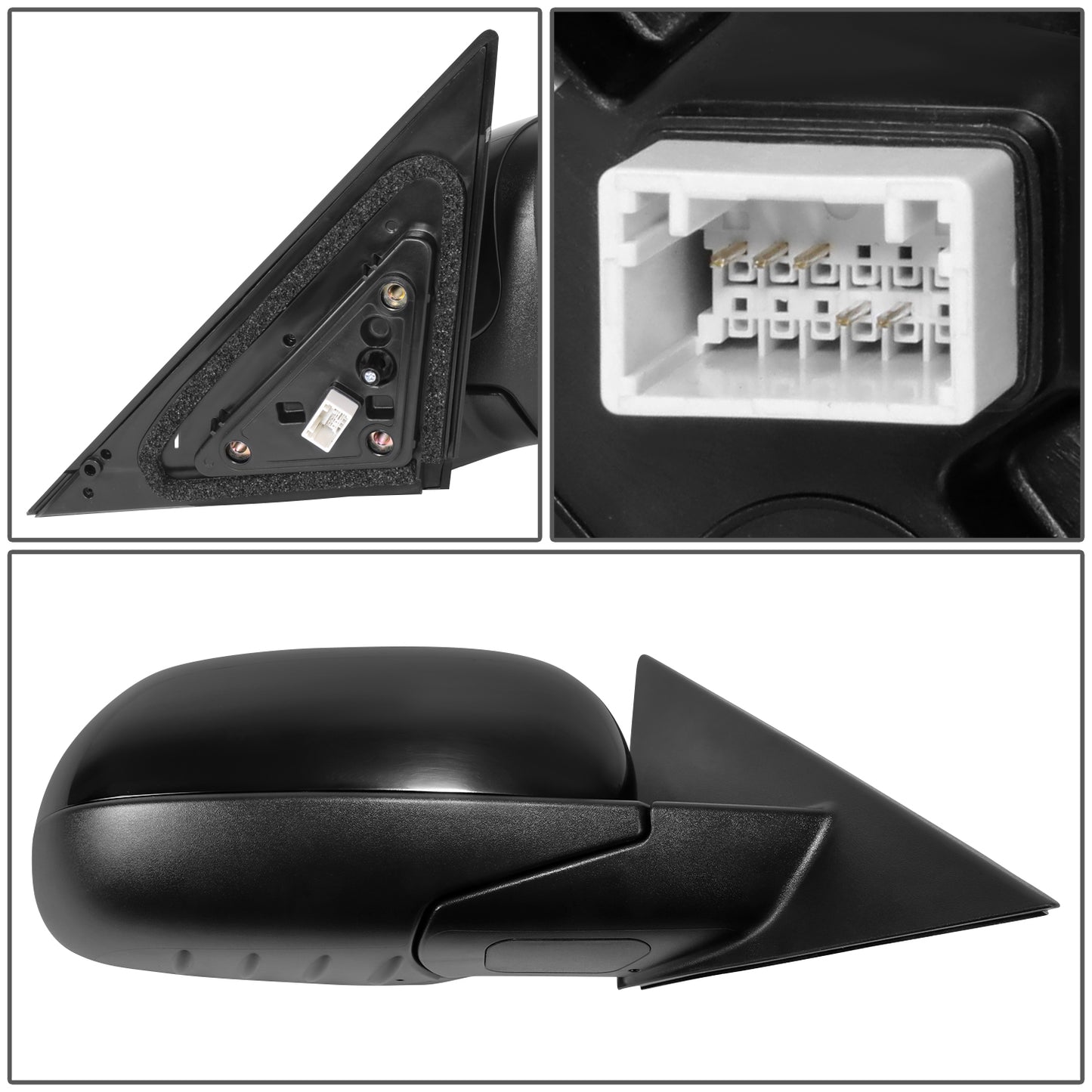 RETROVISOR MIRROR - OE STYLE - KIA SOUL 20-24 - WITH POWER WITH BLIND SPOT - PASSENGER SIDE - PAINT TO MATCH - BLACK