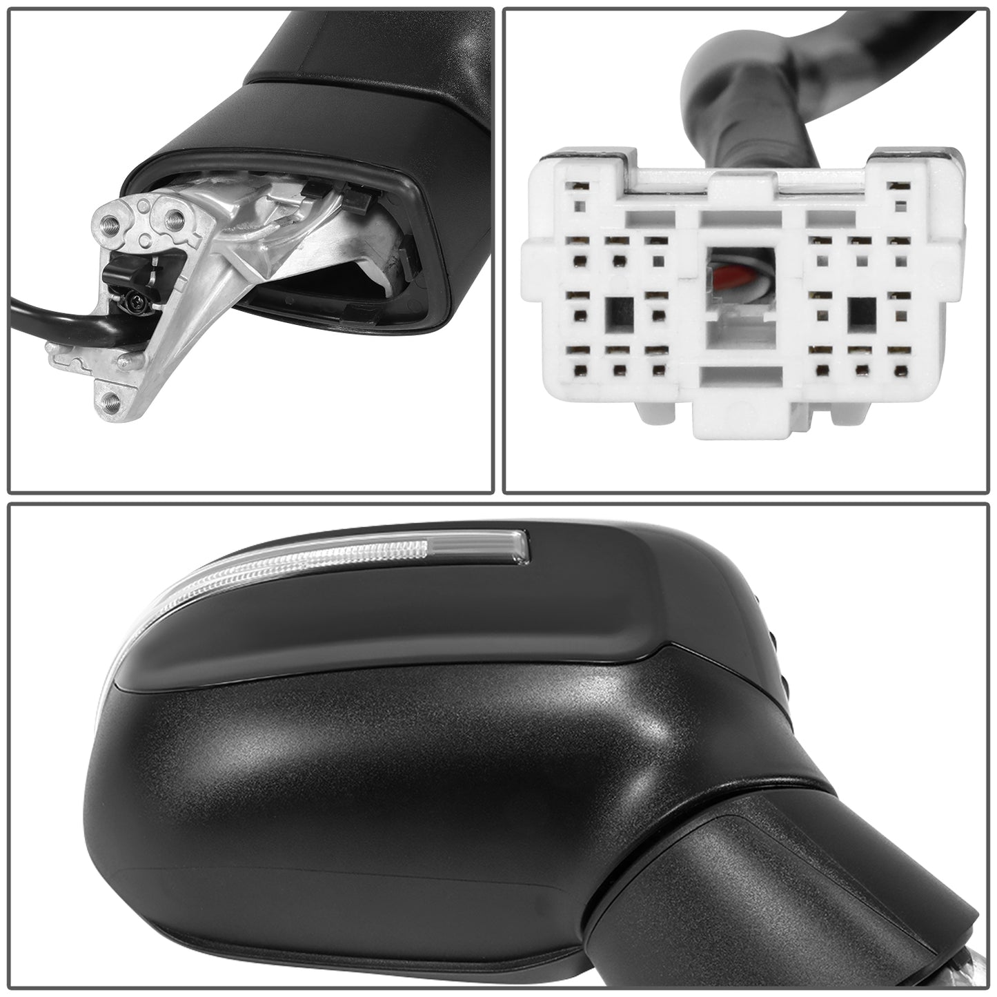 RETROVISOR MIRROR - OE STYLE - KIA TELLURIDE 20-24 - WITH POWER FOLD WITH HEATED GLASS WITH BLIND SPOT - PASSENGER SIDE - PAINT TO MATCH - BLACK