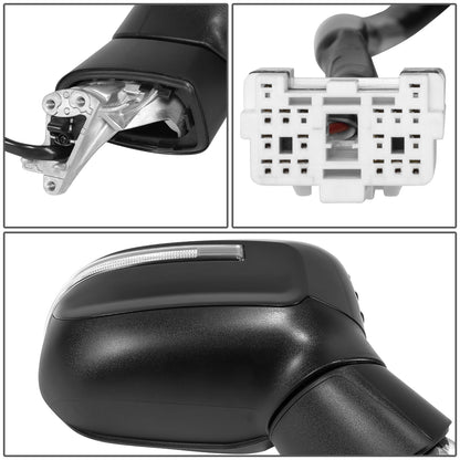 RETROVISOR MIRROR - OE STYLE - KIA TELLURIDE 20-24 - WITH POWER FOLD WITH HEATED GLASS WITH BLIND SPOT - PASSENGER SIDE - PAINT TO MATCH - BLACK