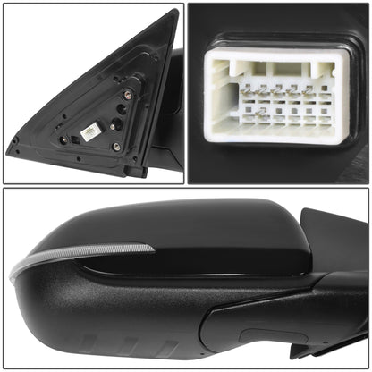 RETROVISOR MIRROR - OE STYLE - KIA SELTOS 2021-2024 - WITH POWER WITH HEATED GLASS - PASSENGER RIGHT SIDE - BLACK