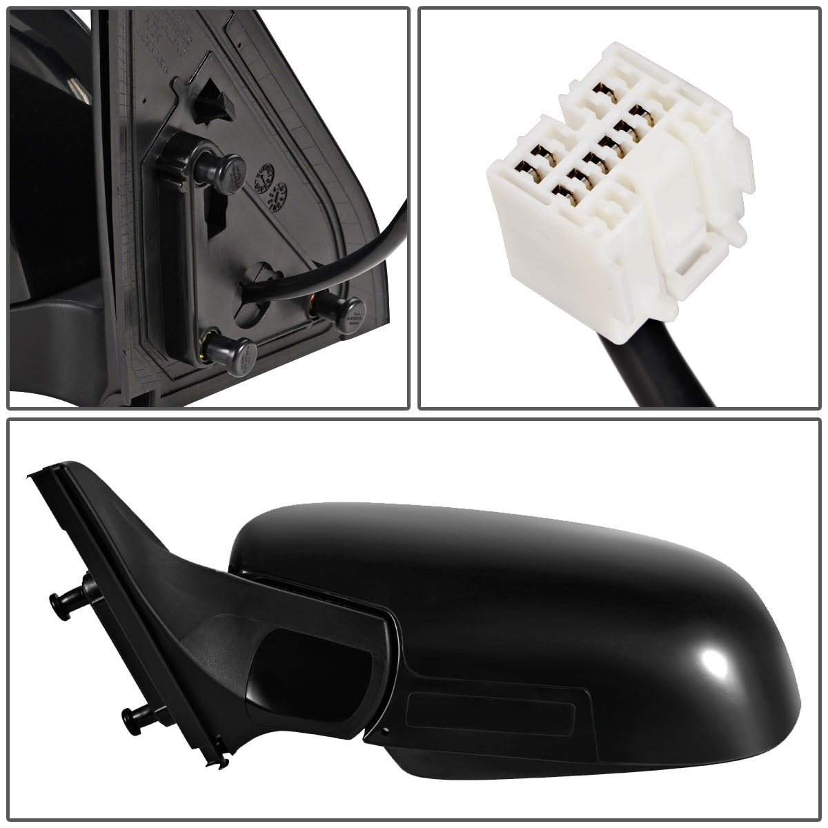 RETROVISOR MIRROR - OEM - 03-05 LEXUS GX470 - POWERED - HEATED - W/ MEMORY - FOLDING - BLACK MATERIAL - LEFT