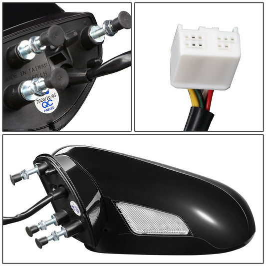 RETROVISOR MIRROR - OEM - 06-10 LEXUS IS250, IS350 - POWERED - HEATED - W/ PUDDLE LIGHT - FOLDING - BLACK MATERIAL - LEFT