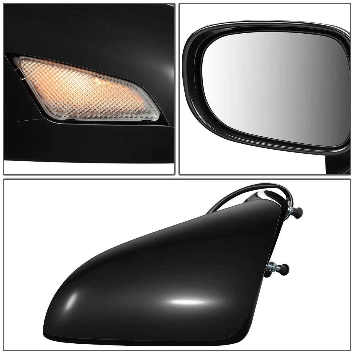 RETROVISOR MIRROR - OEM - 06-10 LEXUS IS250, IS350 - POWERED - HEATED - W/ PUDDLE LIGHT - FOLDING - BLACK MATERIAL - LEFT