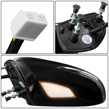 RETROVISOR MIRROR - OEM - 06-10 LEXUS IS 250, IS350 - POWERED - HEATED - W/ SIGNAL LIGHT - W/ PUDDLE LIGHT - FOLDING - BLACK MATERIAL - LEFT