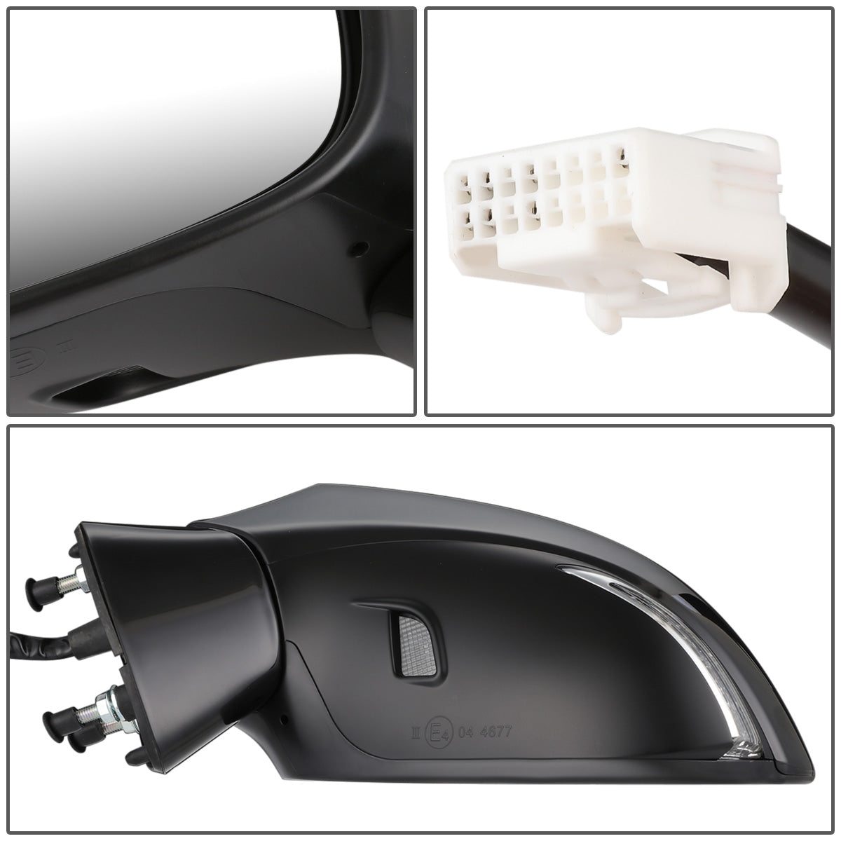 RETROVISOR MIRROR - OEM - 11-13 LEXUS CT200H - POWERED - HEATED - W/ SIGNAL LIGHT - W/ PUDDLE LIGHT - FOLDING - BLACK MATERIAL - LEFT