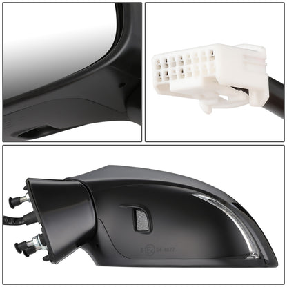 RETROVISOR MIRROR - OEM - 11-13 LEXUS CT200H - POWERED - HEATED - W/ SIGNAL LIGHT - W/ PUDDLE LIGHT - FOLDING - BLACK MATERIAL - LEFT