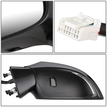 RETROVISOR MIRROR - OEM - 11-13 LEXUS CT200H - POWERED - HEATED - W/ MEMORY - W/ SIGNAL LIGHT - W/ PUDDLE LIGHT - FOLDING - BLACK MATERIAL - LEFT