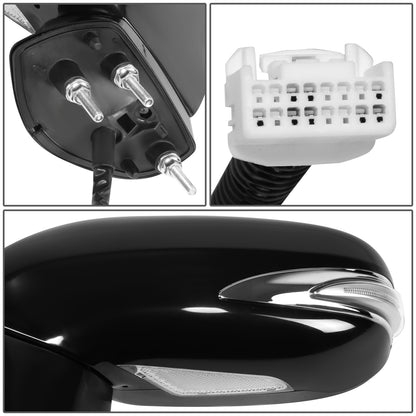 RETROVISOR MIRROR - OE STYLE - LEXUS IS250 09-13 - LEXUS IS350 09-13 - WITH POWER WITH HEATED GLASS WITH SIGNAL WITH MEMORY - DRIVER SIDE - PAINT TO MATCH - BLACK