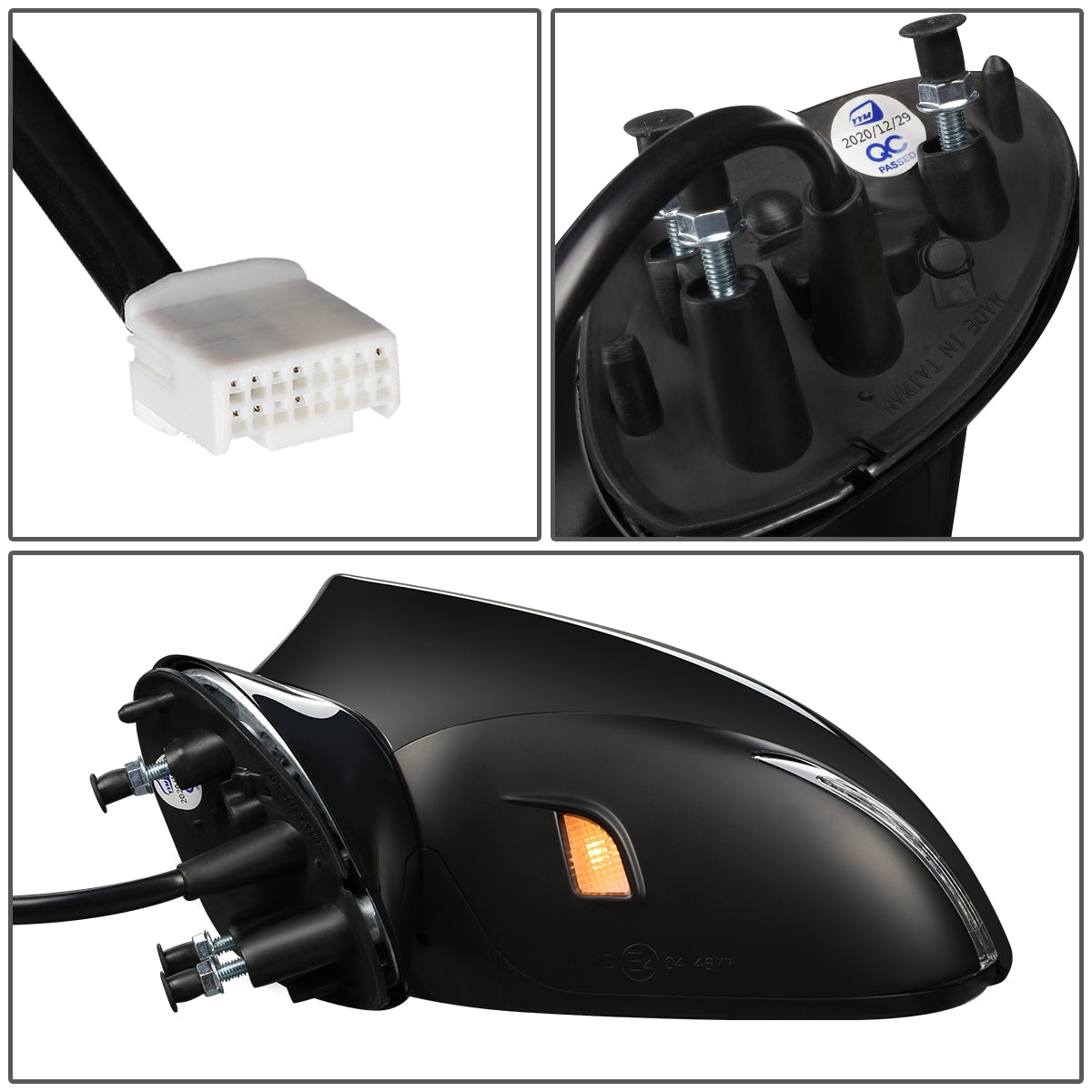 RETROVISOR MIRROR - OEM - 13-16 LEXUS IS250, IS350 - POWERED - HEATED - W/ SIGNAL LIGHT - W/ PUDDLE LIGHT - FOLDING - BLACK MATERIAL - LEFT