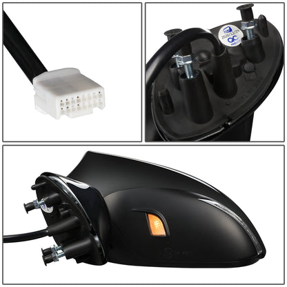 RETROVISOR MIRROR - OEM - 13-16 LEXUS IS250, IS350 - POWERED - HEATED - W/ SIGNAL LIGHT - W/ PUDDLE LIGHT - FOLDING - BLACK MATERIAL - LEFT