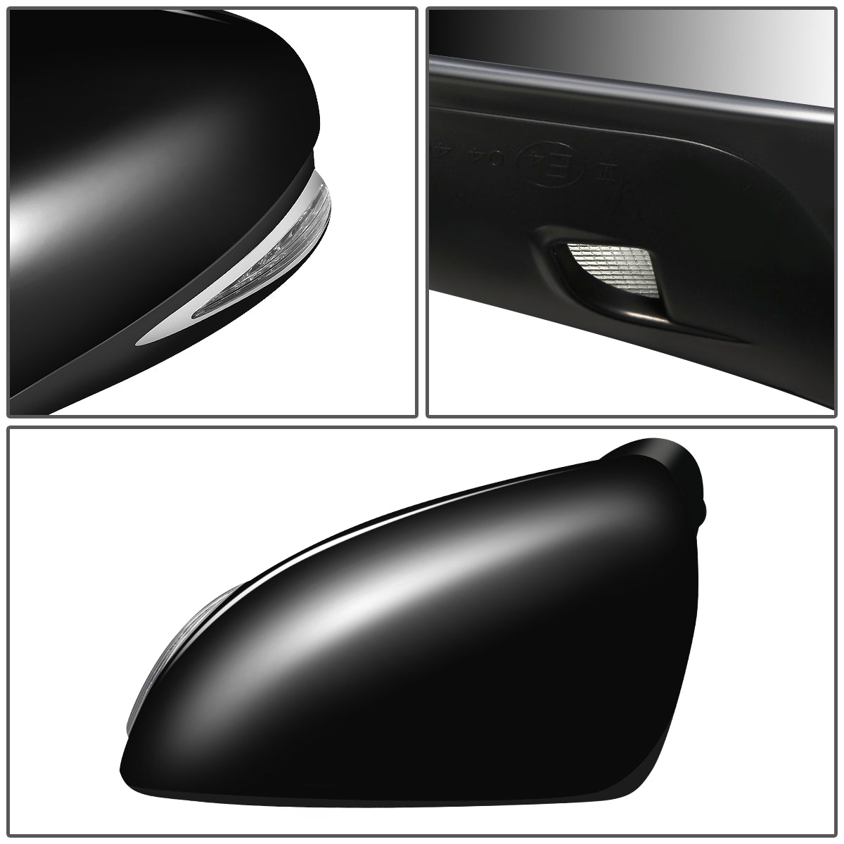 RETROVISOR MIRROR - OEM - 13-16 LEXUS IS250, IS350 - POWERED - HEATED - W/ SIGNAL LIGHT - W/ PUDDLE LIGHT - FOLDING - BLACK MATERIAL - LEFT