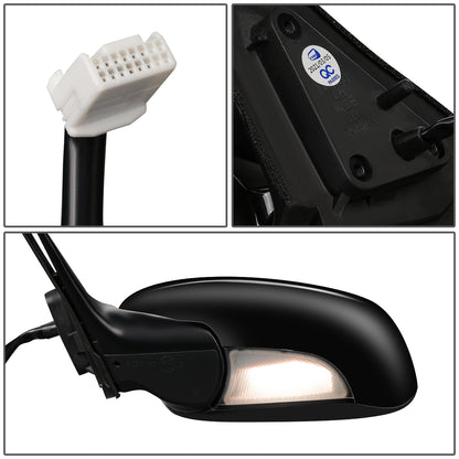 RETROVISOR MIRROR - OEM - 06-11 LEXUS GS300, GS350, GS400, GS430 - POWERED - HEATED - W/ MEMORY - W/ PUDDLE LIGHT - POWER FOLDING - BLACK MATERIAL - LEFT