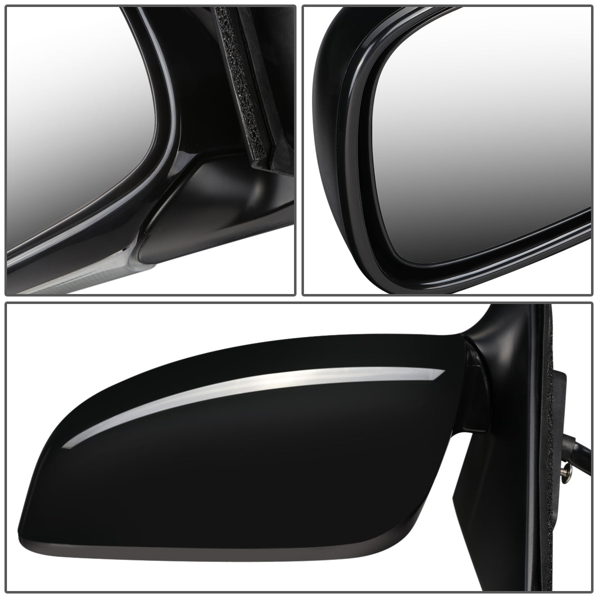 RETROVISOR MIRROR - OEM - 01-06 LEXUS LS430 - POWERED - W/ PUDDLE LIGHT - FOLDING - BLACK MATERIAL - LEFT