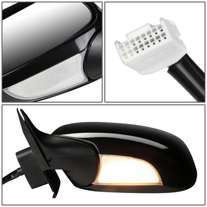 RETROVISOR MIRROR - OEM - 01-06 LEXUS LS430 - POWERED - W/ PUDDLE LIGHT - FOLDING - BLACK MATERIAL - LEFT