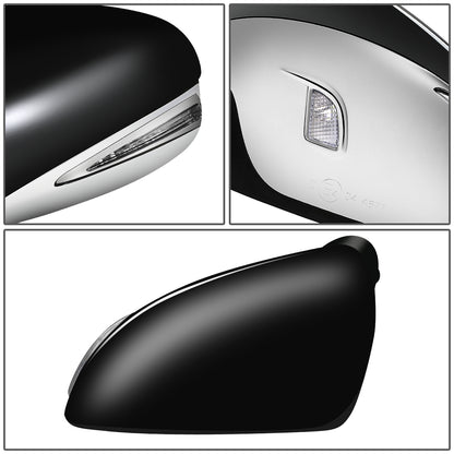 RETROVISOR MIRROR - OEM - 13-17 LEXUS LS460 - POWERED - HEATED - W/ SIGNAL LIGHT - W/ MEMORY - W/ PUDDLE LIGHT - POWER FOLDING - BLACK MATERIAL - LEFT