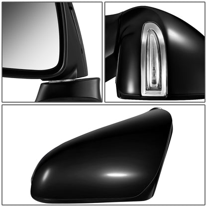 RETROVISOR MIRROR - OEM - 10-12 LEXUS RX350 - POWERED - HEATED - W/ SIGNAL LIGHT - W/ MEMORY - W/ PUDDLE LIGHT - FOLDING - BLACK MATERIAL - LEFT