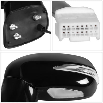 RETROVISOR MIRROR - OE STYLE - LEXUS RX350 13-15 - LEXUS RX450H 13-15 - WITH POWER WITH MEMORY WITH HEATED - DRIVER SIDE - PAINT TO MATCH - BLACK