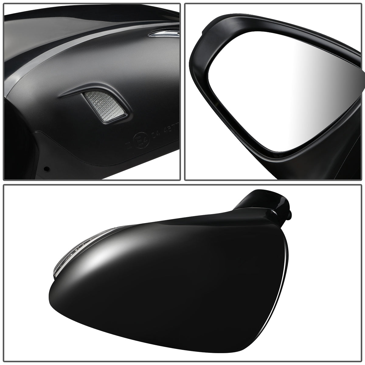 RETROVISOR MIRROR - OEM - 13-15 LEXUS ES350, ES300H - POWERED - HEATED - W/ SIGNAL LIGHT - W/ PUDDLE LIGHT - FOLDING - BLACK MATERIAL - LEFT