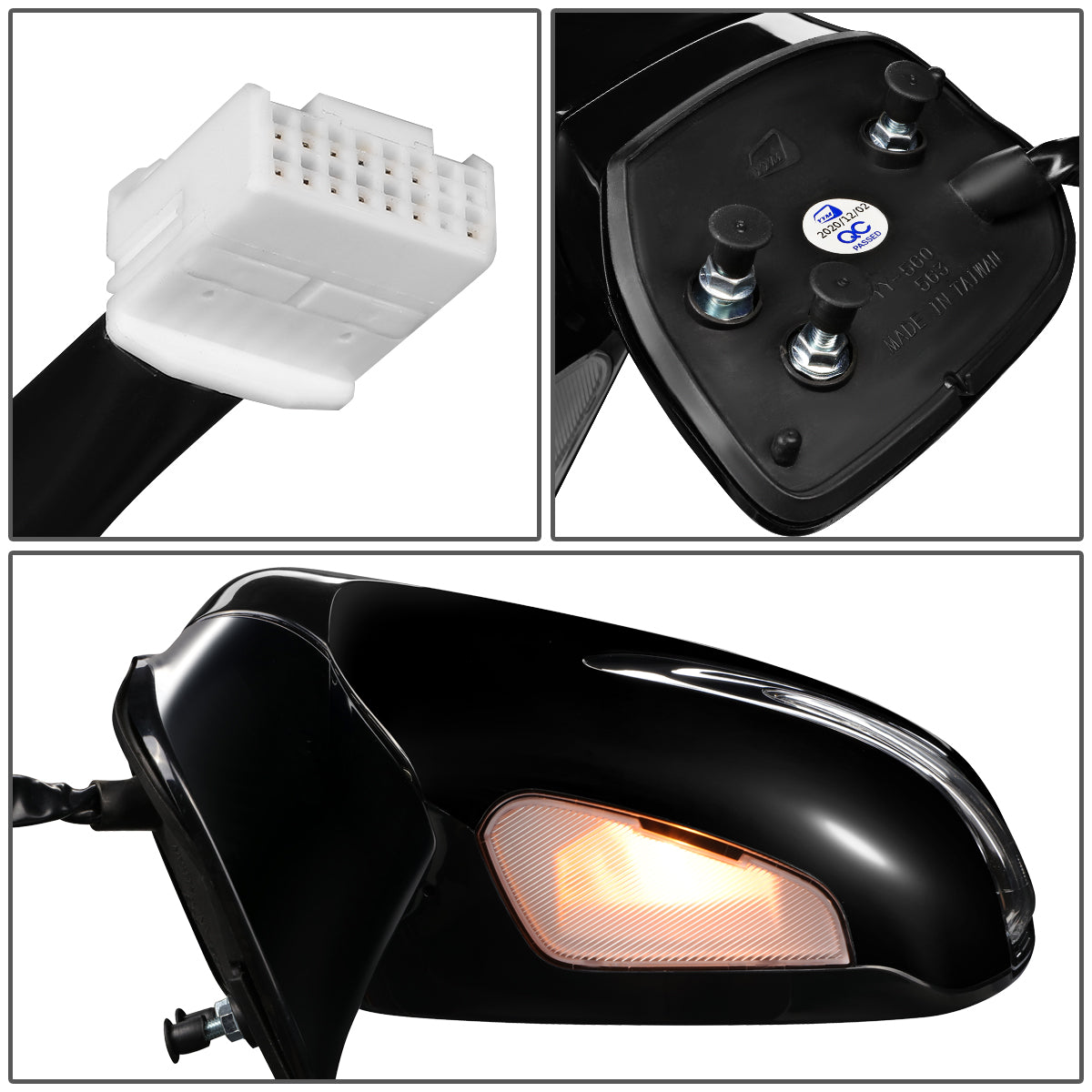 RETROVISOR MIRROR - OEM - 10-12 LEXUS RX350, RX450H - POWERED - HEATED - W/ SIGNAL LIGHT - W/ MEMORY - W/ PUDDLE LIGHT - POWER FOLDING - BLACK MATERIAL - LEFT