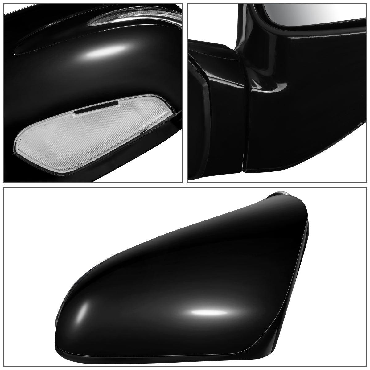 RETROVISOR MIRROR - OEM - 10-12 LEXUS RX350, RX450H - POWERED - HEATED - W/ SIGNAL LIGHT - W/ MEMORY - W/ PUDDLE LIGHT - POWER FOLDING - BLACK MATERIAL - LEFT