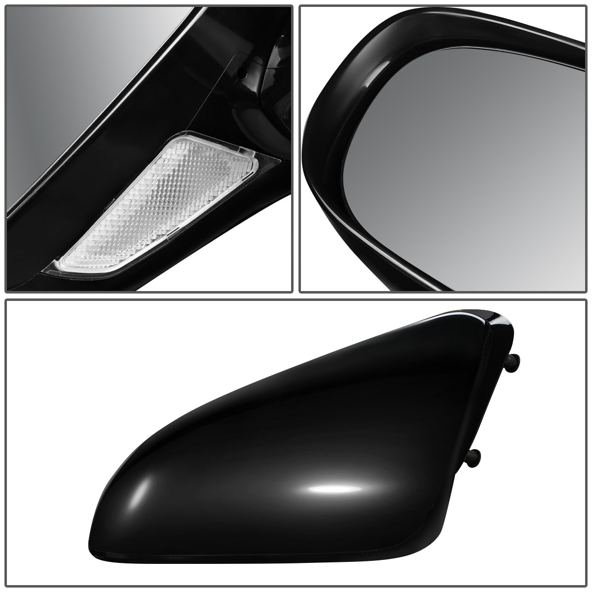 RETROVISOR MIRROR - OEM - 07-12 LEXUS ES350 - POWERED - HEATED - W/ MEMORY - W/ PUDDLE LIGHT - FOLDING - BLACK MATERIAL - LEFT