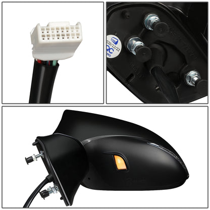 RETROVISOR MIRROR - OEM - 13-15 LEXUS ES350, ES300H - POWERED - HEATED - W/ SIGNAL LIGHT - W/ MEMORY - W/ PUDDLE LIGHT - FOLDING - BLACK MATERIAL - LEFT