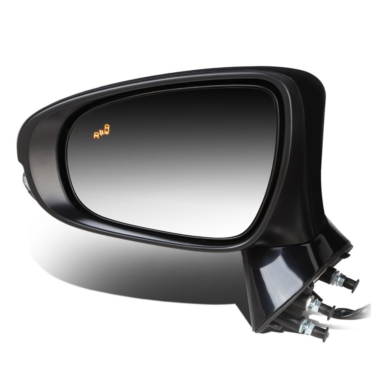 RETROVISOR MIRROR - OEM - 13-15 LEXUS GS250, GS350, GS430 - POWERED - HEATED - W/ SIGNAL LIGHT - W/ MEMORY - W/ PUDDLE LIGHT - W/ BSD - FOLDING - BLACK MATERIAL - LEFT