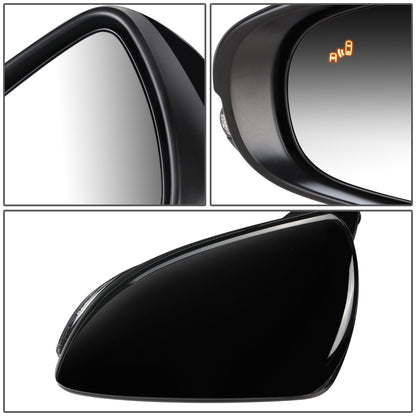 RETROVISOR MIRROR - OEM - 13-15 LEXUS GS250, GS350, GS430 - POWERED - HEATED - W/ SIGNAL LIGHT - W/ MEMORY - W/ PUDDLE LIGHT - W/ BSD - FOLDING - BLACK MATERIAL - LEFT