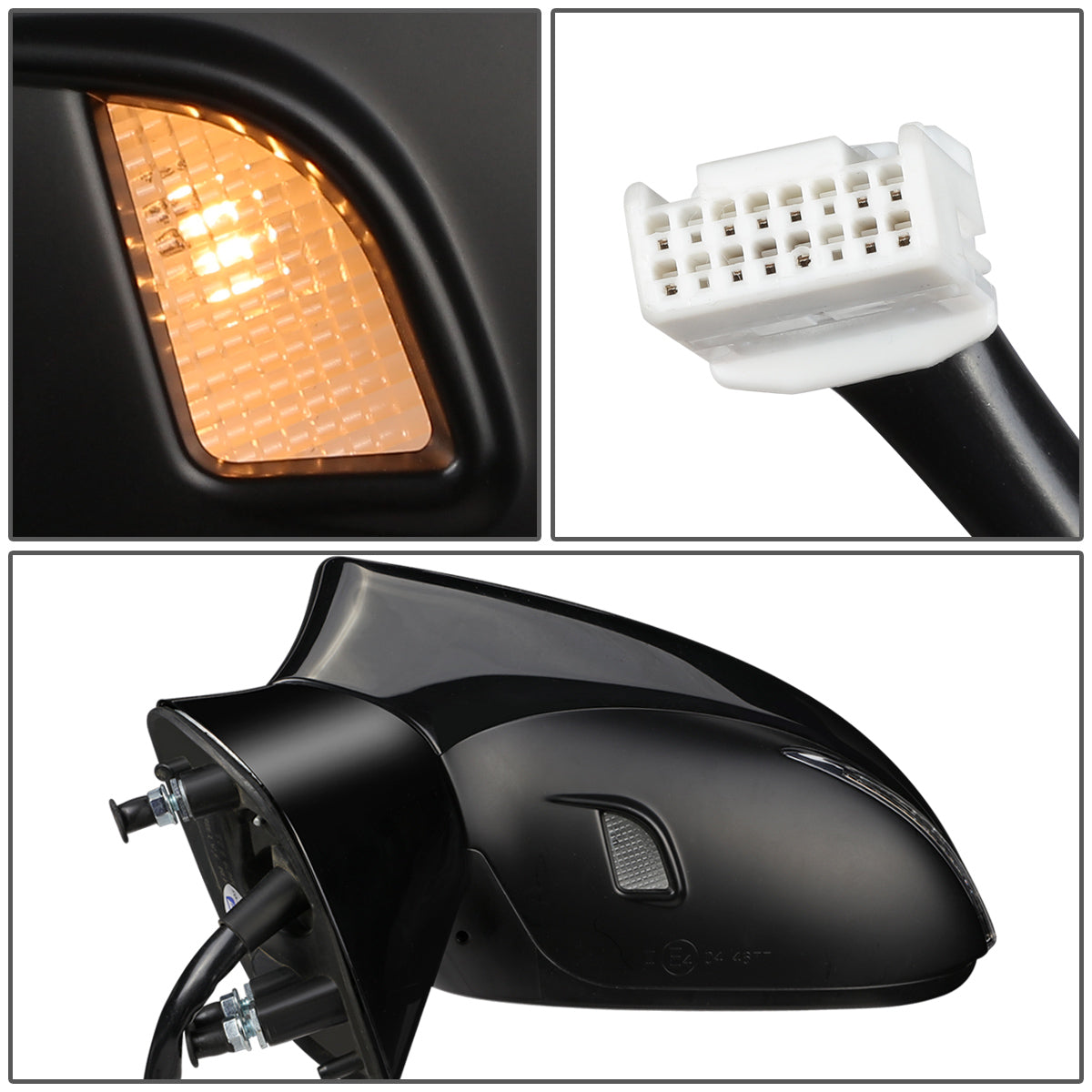 RETROVISOR MIRROR - OEM - 13-15 LEXUS GS250, GS350, GS430 - POWERED - HEATED - W/ SIGNAL LIGHT - W/ MEMORY - W/ PUDDLE LIGHT - W/ BSD - FOLDING - BLACK MATERIAL - LEFT