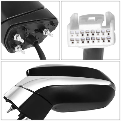 RETROVISOR MIRROR - OE STYLE - LEXUS RX350 16-19 - LEXUS RX350L 16-19 - LEXUS RX450H 18-19 - LEXUS RX450HL 18-19 - WITH POWER WITH HEATED WITH SIGNAL WITH MEMORY - CANADA BULIT - DRIVER SIDE - PAINT TO MATCH - BLACK