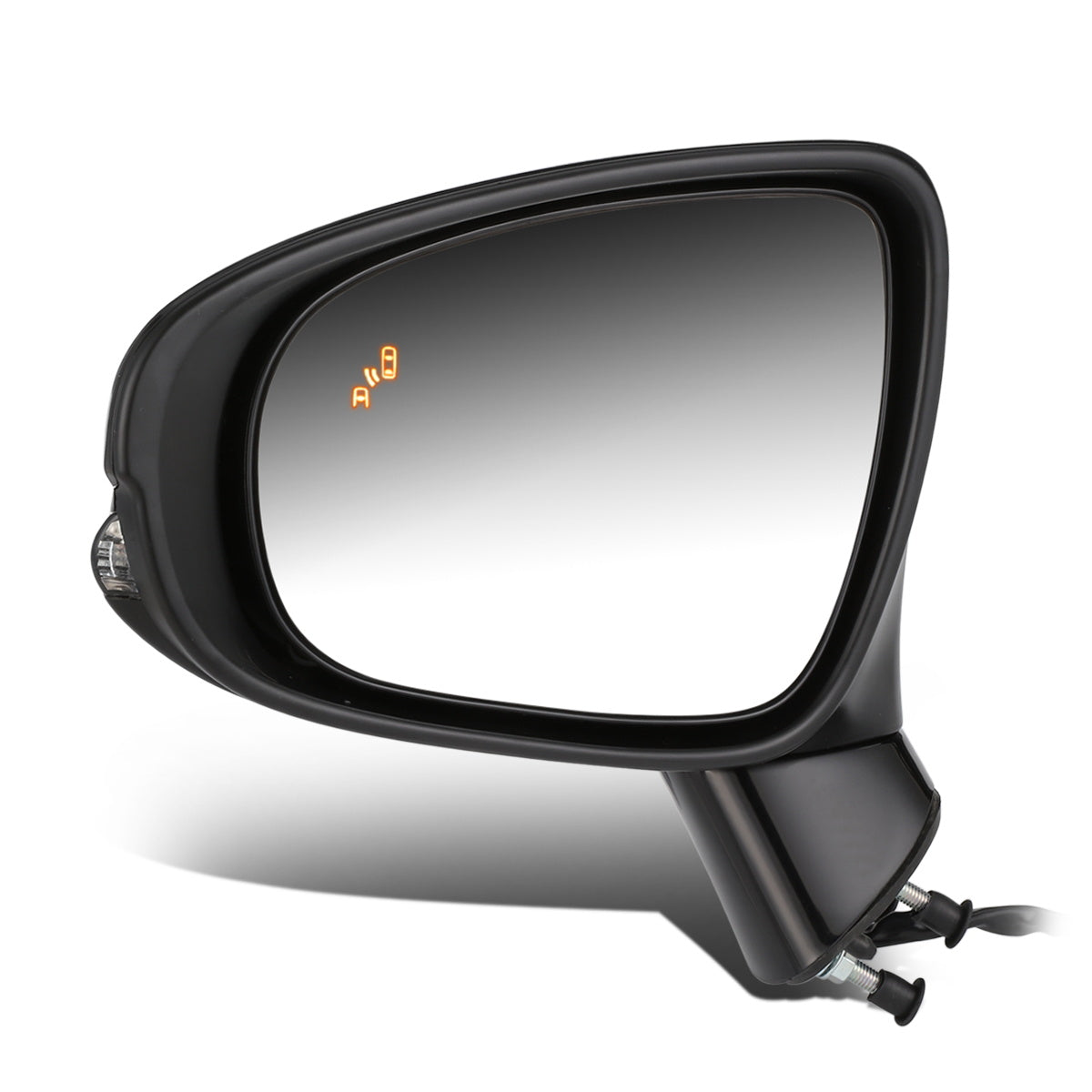 RETROVISOR MIRROR - OEM - 13-15 LEXUS ES350, ES300H - POWERED - HEATED - W/ SIGNAL LIGHT - W/ MEMORY - W/ PUDDLE LIGHT - W/ BSD - FOLDING - BLACK MATERIAL - LEFT